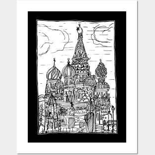 Dark and Gritty Onion Dome Cathedral Posters and Art